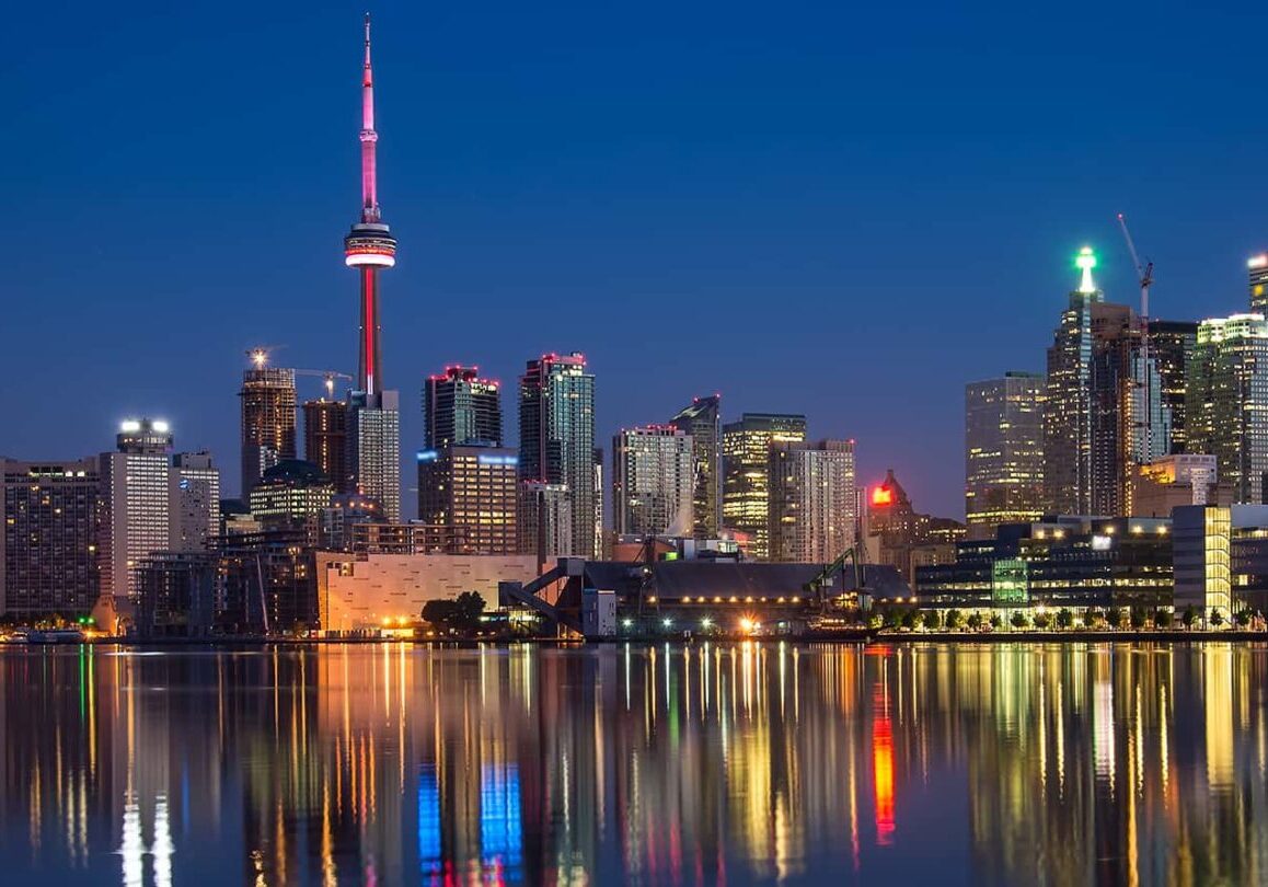 Toronto City At Night Reelecting off the water Terch Talent